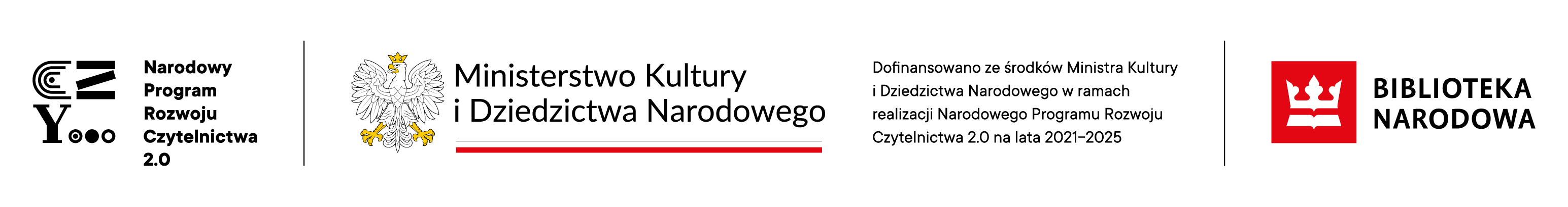 Logotypy Narodowego Programu Rozwoju Czytelnictwa na lata 2021-2025