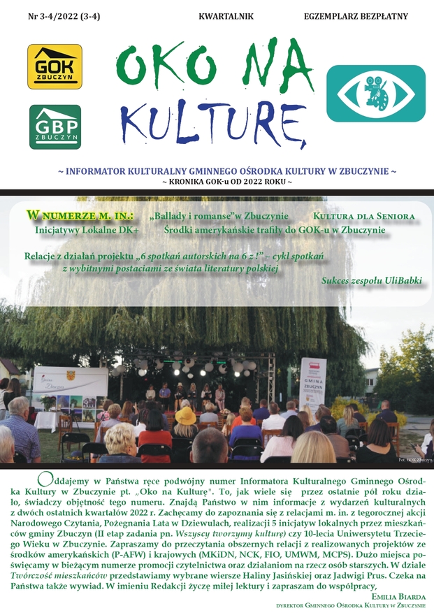 Okładka numeru 3-4/2022 czasopisma "Oko na Kulturę"