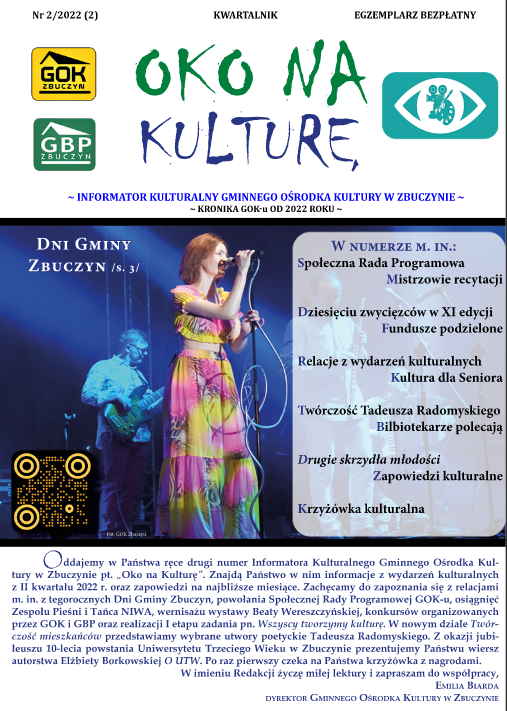 Okładka numeru 2/2022 czasopisma "Oko na Kulturę"