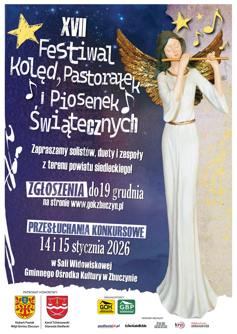 PLAKAT FESTIWAL KOLED PASTORALEK SWIATECZNYCH GOK DUZY 2